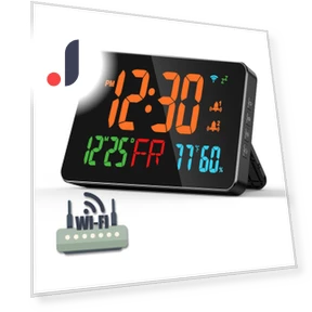 Smart WiFi Desktop Clock with Digital LED Display — Alarms & Clocks, Homedepot
