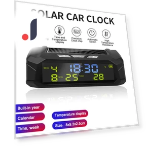 Solar Charging USB Car Clock — Clock, Auto Accessories Home