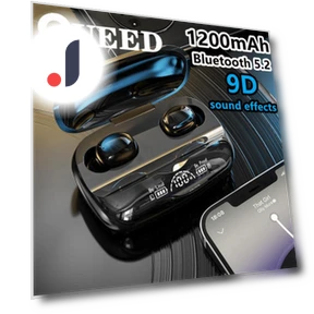 Wireless Bluetooth Headset with Power Display — Headsets, QUEED