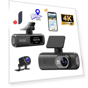 4K UHD Front and 1080P Rear Dash Cam — Rearview Cameras for Cars, World Auto Parts
