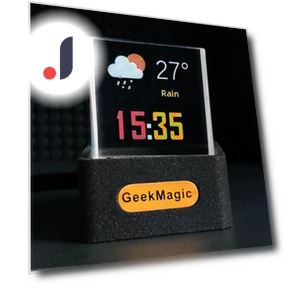 Crystal Cube Photo Display Holographic Desktop Smart Weather Station Digital Clock with GIF Animation Album — Alarms & Clocks, Home Furnishing Department Mall