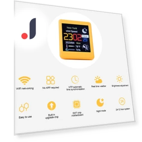 Desktop Digital Weather Clock — Weather Monitoring Clocks, Luminaire Lighting Mall