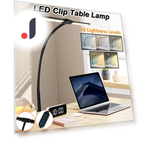 Double LED Desk Lamp with Clamp — Desk & Table Lighting, Refreshing Home