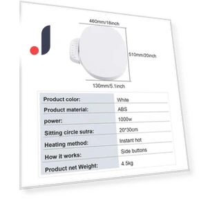 Electric Heated Toilet Seat with Soft Closing and Bidet Function — Bathroom Essentials, Super Dream Home