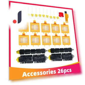 Main Side Brush, HEPA Filter, Front Wheels Parts — Parts & Accessories, Lntelligent Living Hall