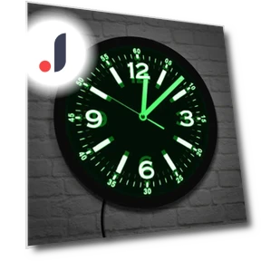 Modern Design LED Neon Wall Clock — Clocks, Factory Discount Outlet