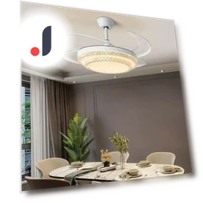 Modern LED Adjustable Frequency Fan Pendant Light — Overhead Lighting, Good Household Items