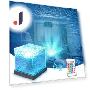 Portable Table Lamp with RGB Crystals — Night Lights, Binchi Lighting Appliances