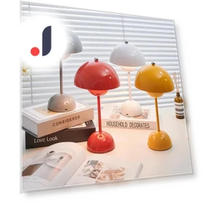Rechargeable LED Mushroom Table Lamp — Desk & Table Lighting, Elegant Living House