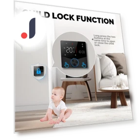 Smart Digital Display Thermostat with Knob Buttons — Home Climate Control, Serene Homes
