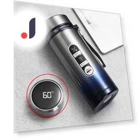 Smart LED Display Temperature Thermos Bottle — Travel Drinkware, DHSM
