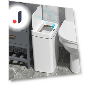 Smart Trash Can for Bathroom with Automatic Bagging — Kitchen Cans, Serene Homes