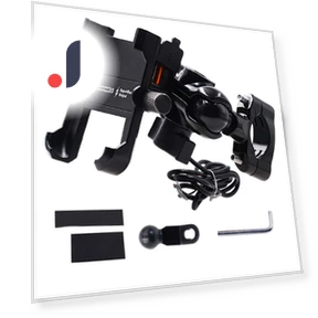 Waterproof Metal Motorcycle Smart Phone Mount with QC 3.0 USB Quick Charger — Dashboard Installation Kits, Cars Auto Home