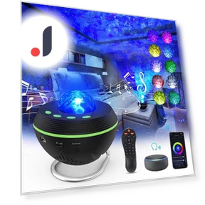 WiFi Smart Star Projector Ocean Wave Starry Sky Night Light — Night Lights, Chic Interiors