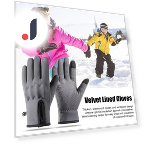 Winter Windproof Gloves with Touchscreen Fingers and Velvet Lining — Gloves, Phone Needs