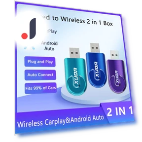 Wireless Carplay & Android Auto Box 2 in 1 — Stereo Receivers, Auto Accessories Home
