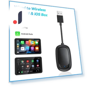 2-in-1 Wireless CarPlay Android Auto Adapter — Stereo Receivers, A Auto Parts Mall