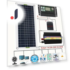 30W Solar Panel Power System with 1000W Inverter and USB Controller — Power Inverters, Stone Home