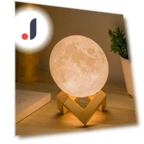 3D Moon Lamp Humidifier with Wooden Base — Desk & Table Lighting, Home Furnishing Department Mall