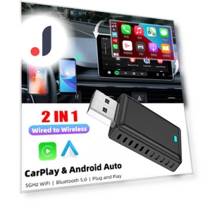 Carplay Android Auto 2-in-1 AI Box Adapter — Stereo Receivers, Auto Launcher