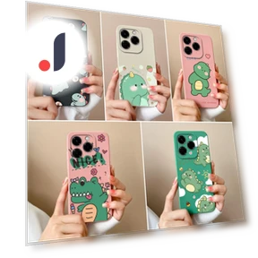 Cartoon Dinosaur Liquid Silicone Phone Case — Phone Charms, New Style Case