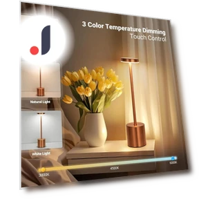 Classic Wireless USB Rechargeable 3 Colors LED Table Lamp — Desk & Table Lighting, Build My Home