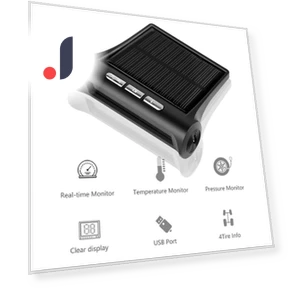 Digital Solar Car TPMS with 4 Sensors — TPMS Sensor Replacements, A Auto Parts Mall