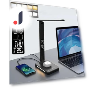 LED Desk Lamp with Alarm Clock — Study & Desk Lighting, Elegant Living House