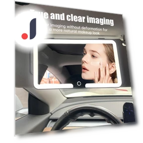 LED Makeup Mirror with Adjustable Sun Visor — Visor, RuJia Home Decor