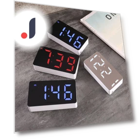LED Mirror Alarm Clock — Clocks, Comfort Homeware