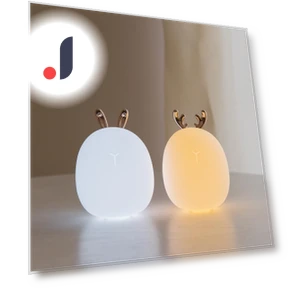 LED Silicone Night Light with Deer and Rabbit Design — Night Lights, Perphin Direct