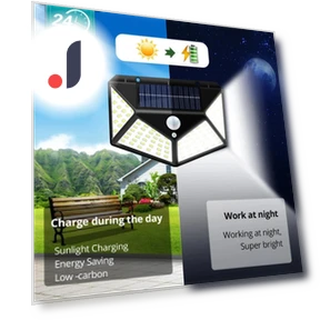 Solar Lights Outdoor 3 Modes Sunlight Powered Waterproof Motion Sensor — Outdoor Security & Flood Lighting, Elegant Living House