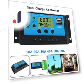 Solar Panel LCD Display Battery Regulator — Chargers, AINYSZIN Automotive Parts