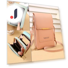Touchscreen Lock Cell Phone Bag — Crossbody, Leather bag