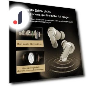 Wireless Earbuds with Color LED Display and Touch Noise Cancellation — In-Ear Headphones, OFFICE-MALL