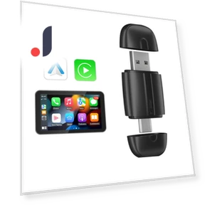 2-in-1 Wireless CarPlay Android Auto Adapter — Stereo Receivers, JOHO - CarGear