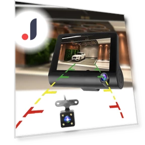 4-inch 3-Channel Car Dash Cam — Dashboard Cameras, JOHO - CarGear
