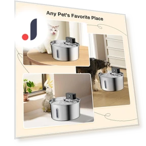 Automatic Stainless Steel Dogs Water Fountain — Feeding Supplies, Good Household Items