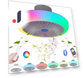 Ceiling Fan with LED Lighting — Ceiling Fan Lighting Solutions, Rainbow Rain