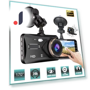 HD 1080P 4 Touch Screen IPS Dash Cam — Rearview Cameras for Cars, QLY Online