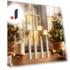 LED Flameless Cone Candle with Touch Timer — Flameless, Puntos