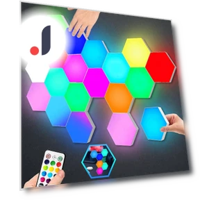 RGB LED Hexagon Smart Light Panel — LED Strips, Rainbow Rain