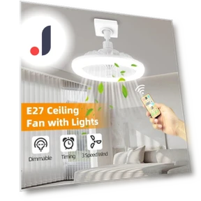 Silent Ceiling Fan with Remote Control Lamp — Ceiling Fan Lighting Solutions, E-homekit