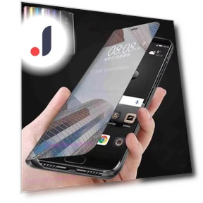 Smart Flip Stand View Mirror Case — Phone Accessories, case-A1