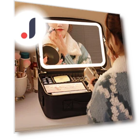 Smart LED Cosmetic Bag with Mirror — Cosmetic Cases, Home Of Auto Parts