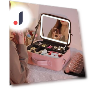 Smart LED Cosmetic Bag with Mirror — Cosmetic Cases, Makeup Kits