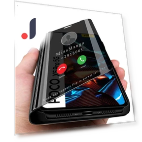Smart Mirror Leather Folding Phone Case — Protective Cases, hengbo-Cases