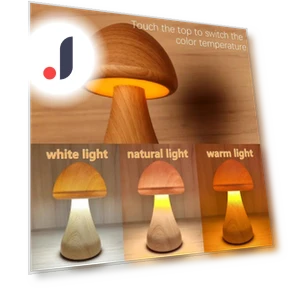 Smart Touch Control LED Mushroom Night Light — Night Lights, Rainbow Rain