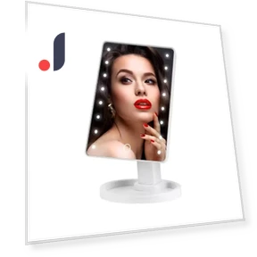 Square Cosmetic Mirror with Smart Touch Screen — Handheld, AE Selection