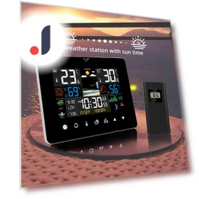 Touchscreen Weather Station with Digital Display — Weather Monitoring Clocks, Super Featured